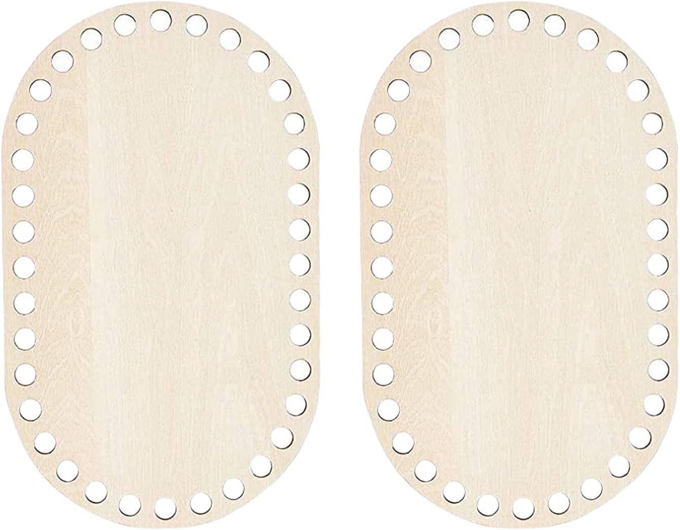 Pack of 2Pcs Unfinish Basket Bottoms Wood Crochet Base for Crochet Crafting Bag Making Sewing Accessories Wood Basket Bottom