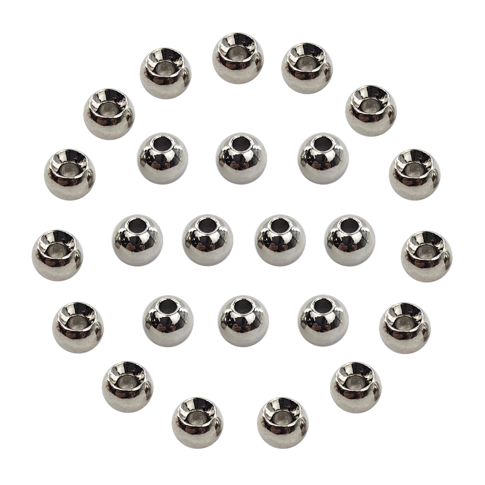 Eupheng Fly Tying Beads 25 PC Tungsten Fly Tying Beads Head for Nymph Fishing Materials 12 Colors / 5 Sizes