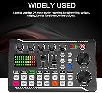 Vista 8 de Tablero de sonidos, tablero de efectos de sonido, placa mezcladora de sonido, tarjeta de sonido compatible con Bluetooth con múltiples efectos