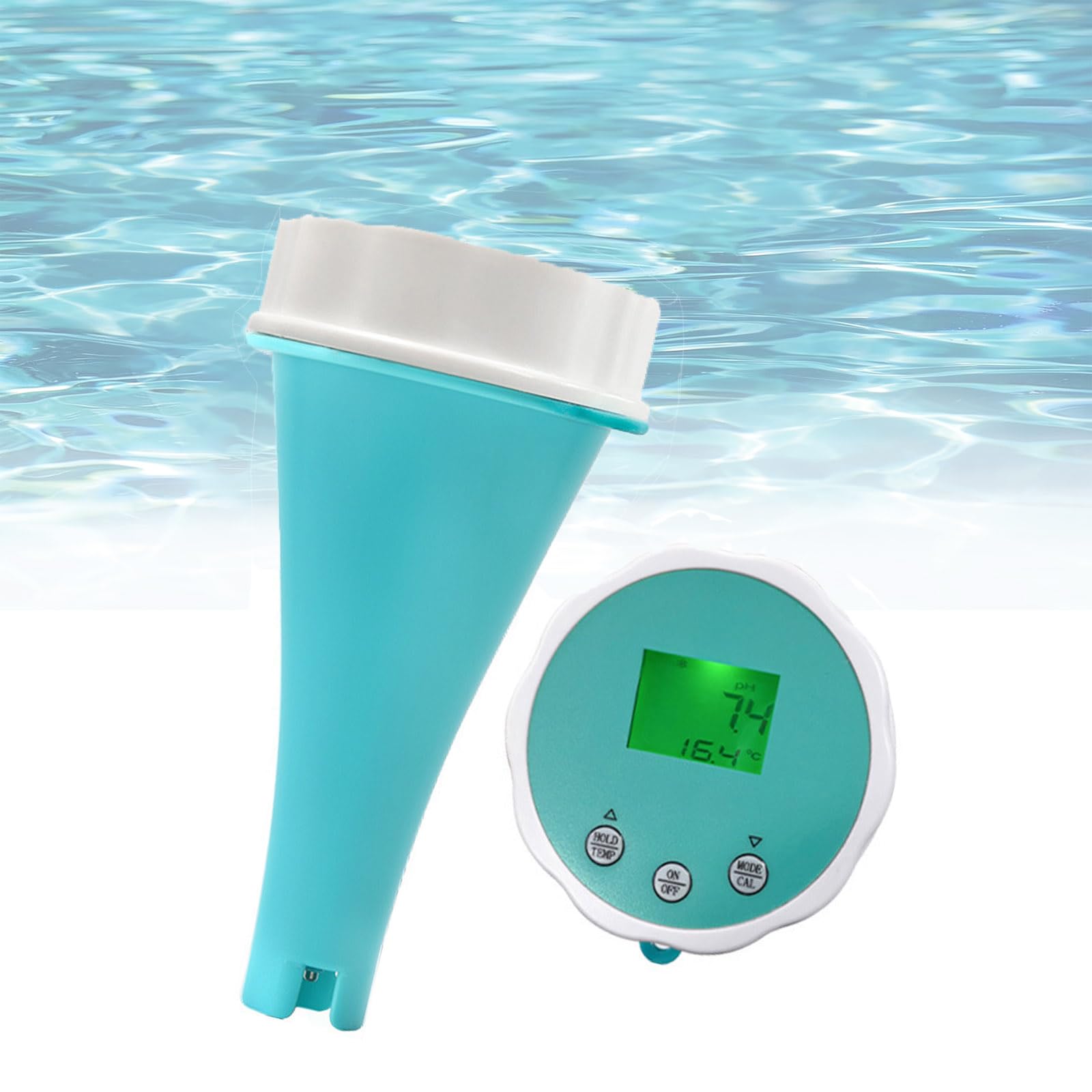 Tester jakości wody 6 w 1, tester wody w basenie Bluetooth, wodoodporność IP67, tester temperatury Ph Chlor Ec Tds-orp do basenów, jacuzzi i spa pływackich