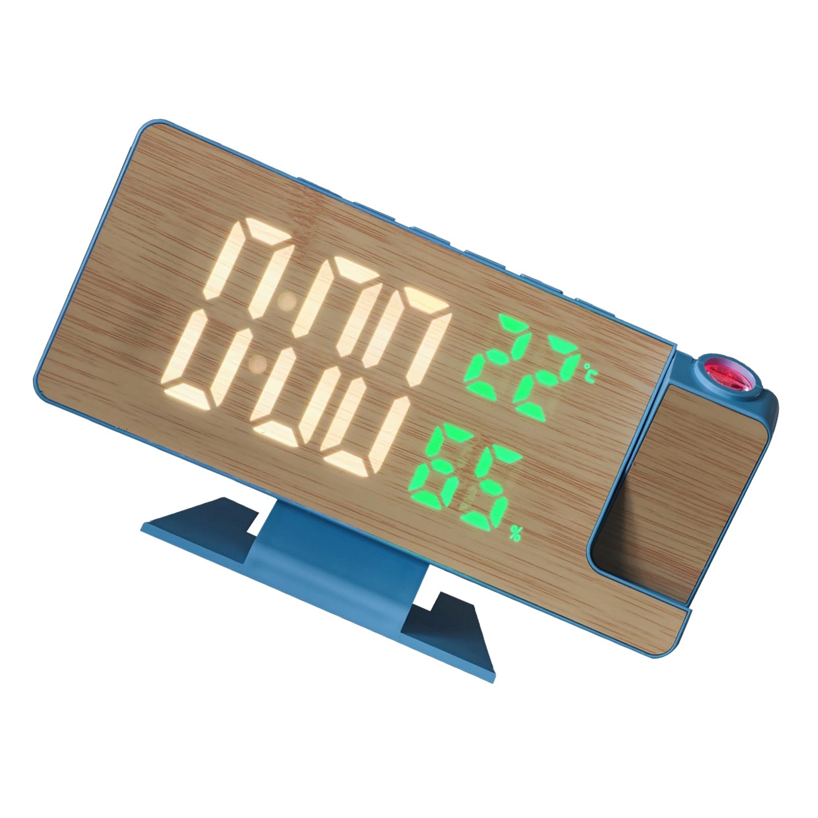 Limtula Multifunctional LED Digital Alarm Clock with Temperature Humidity Display and Rotating Projection for Time Management Time Projectors