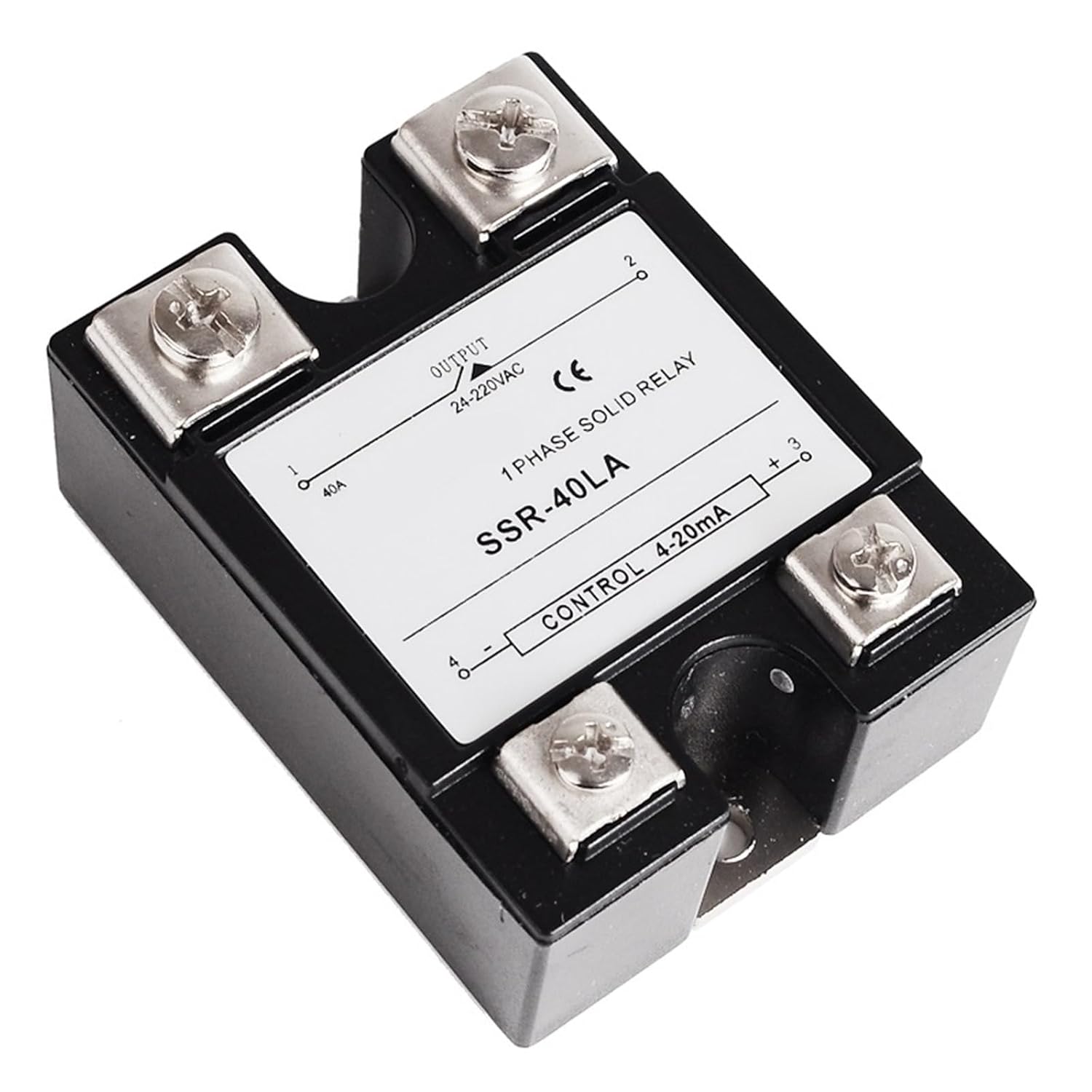 Analog 4-20mA Current Input Single Phase Solid State Relay SSR-40LA 25LA 80LA SSR Voltage Regulator Module Proportional Linear 1Pcs(SSR-80LA)