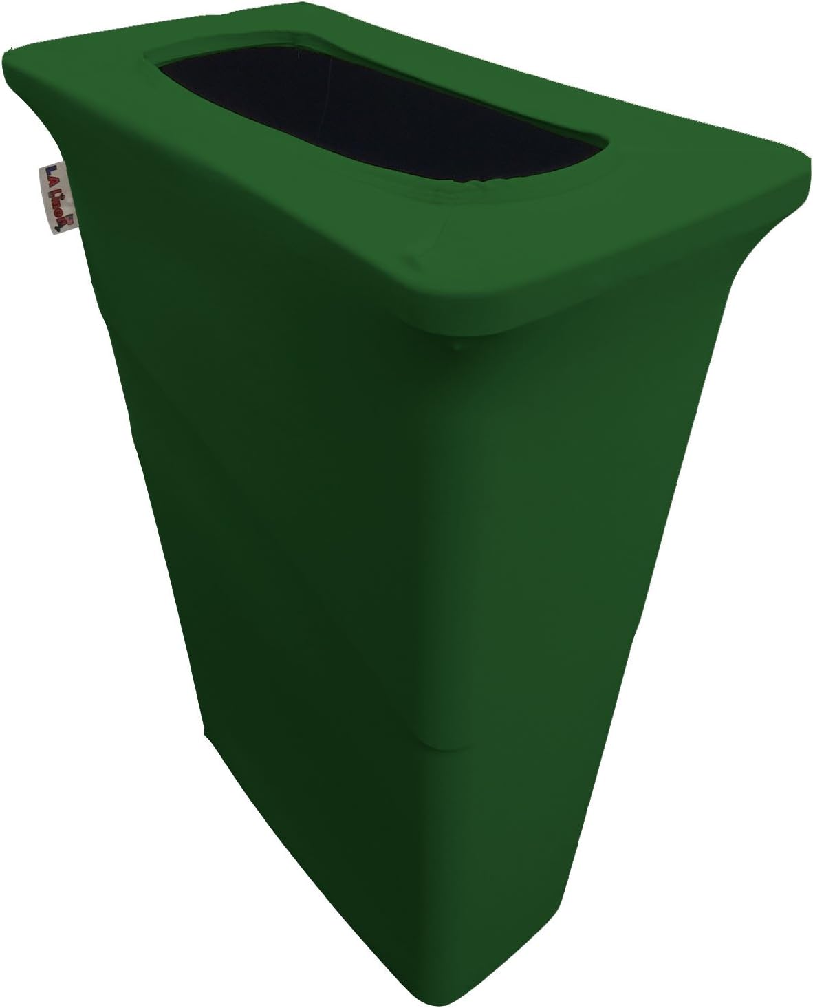 LA Linen Stretch Spandex Fitted Trash Can Cover for Slim Jim 23-Gallon, Bin Waste Container Cover, Outdoor Indoor Patio Backyard Decor, Emerald Green