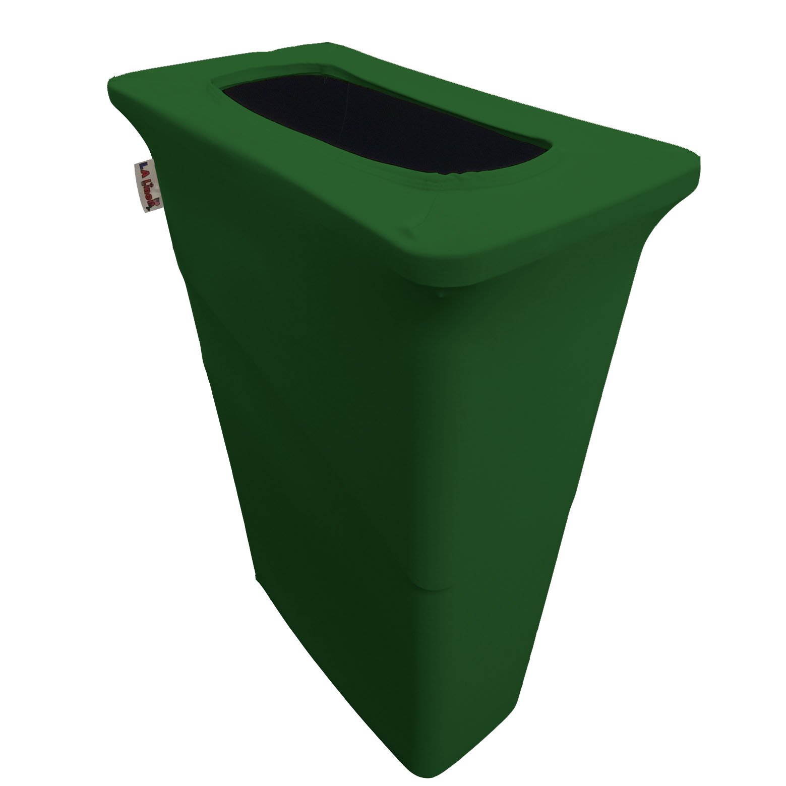 LA Linen Stretch Spandex Fitted Trash Can Cover for Slim Jim 23-Gallon, Bin Waste Container Cover, Outdoor Indoor Patio Backyard Decor, Emerald Green