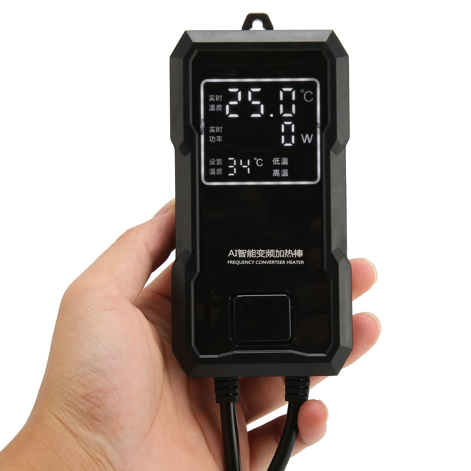 Luqeeg Calentador Acuario, Calentador Pecera Temperatura Constante Automática, Calentador Acuario Pequeño con Controlador LED Digital, Sonda Detección Temperatura Doble (500W)