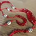 Santa Muerte thread rosary. Rosario de hilo de la Santa Muerte. (Red) Jewelry joyeria accesorios