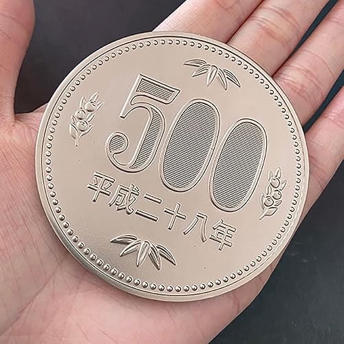 Miniatura 1 de blue-ther Moneda Jumbo 500 Yen (2.8 in) Trucos de Magia Apareciendo Magia Mago Cerca de Ilusiones Callejeras Trucos de Mentalismo Accesorio
