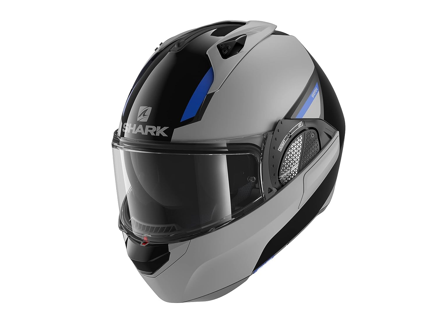 Modular Motorcycle Helmet In Shark EVO GT BLANK Matt Black For Sale - View #7