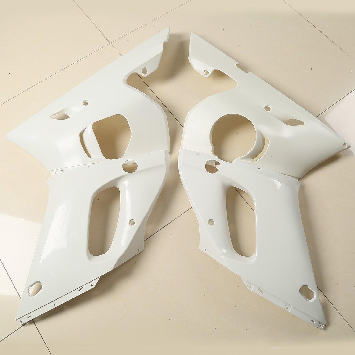 ABS Injection Fairings Kit BodyWork Fit for YAMAHA YZF 600 R6 YZF-R6 1998 1999 2000 2001 2002(Unpainted White 1 Set)