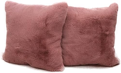 Miniatura 6 de Funda de almohada de piel lanosa, paquete de 2 unidades decorativas para el hogar, serie de lujo, estilo súper suave, funda de cojín para sofá,