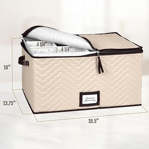 Miniatura 3 de Hold N Storage Juego de 2 vasos de vino con divisores  cada uno tiene capacidad para 12 copas de vino de tamaño estándar de hasta 10 pulgadas de