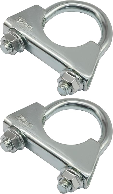 Abraçadeira U para escapamento Murtenze em ferro galvanizado para tubo de 3,18 cm – Pacote com 2
