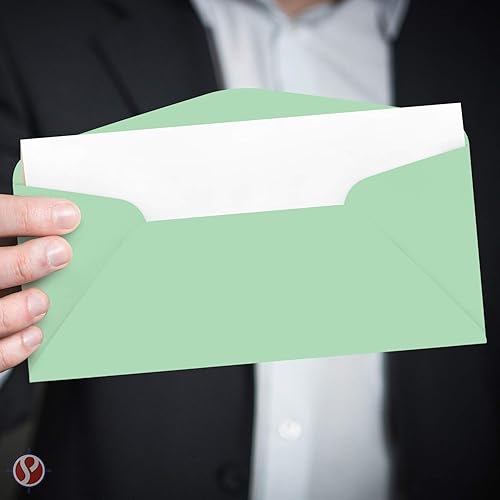 Miniatura 43 de Sobres de negocios color pastel #10 grises de alta calidad, ideales para vacaciones, oficina, facturas, cartas, correos 4 1/8 x 9 1/2 pulgadas