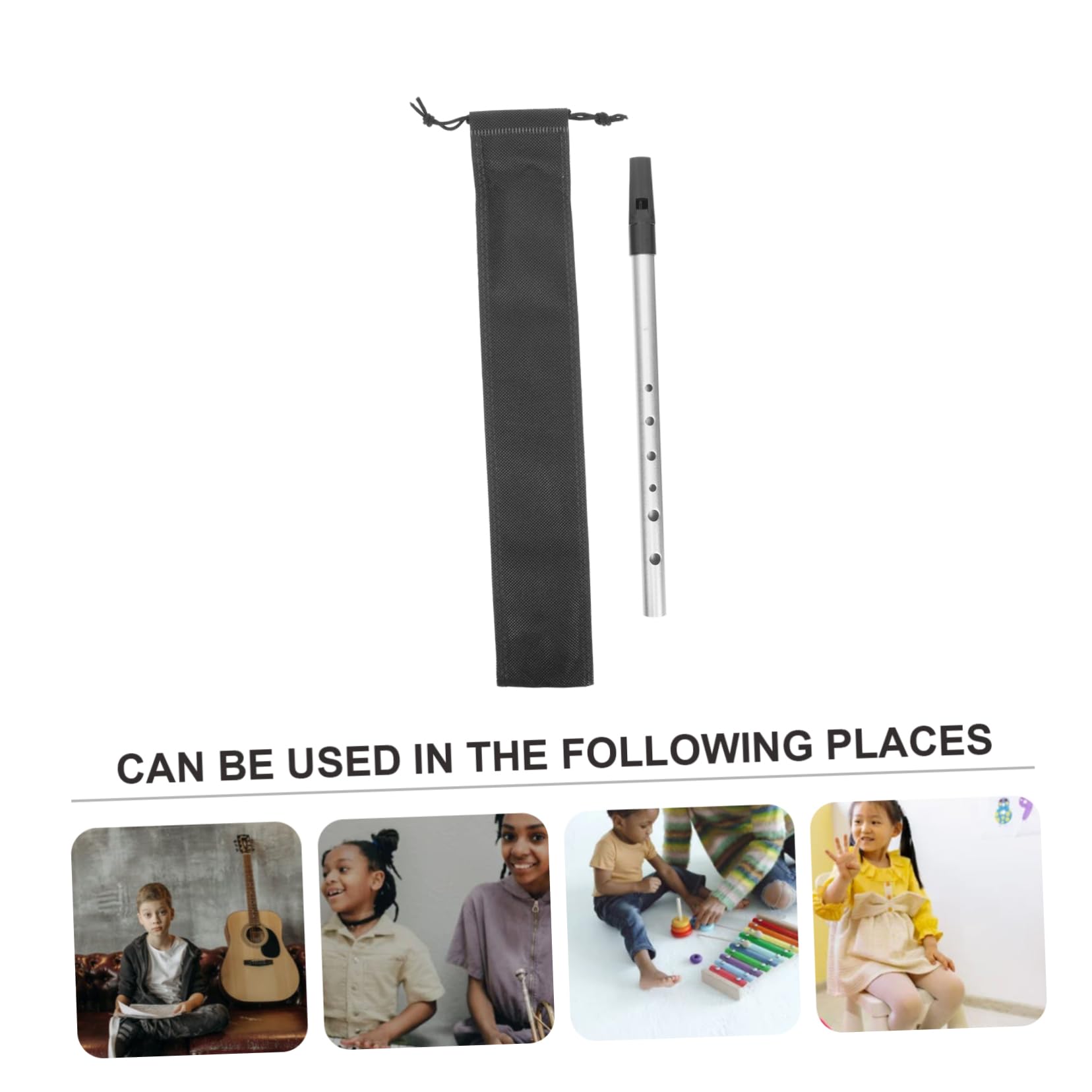 Abaodam Clarinet for Boys and Girls Recorder for Children Wind Instrument 6-hole Simple Clarinet