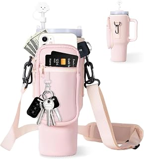 Water Bottle Carrier Bag with Phone Pocket for Stanley 40/30