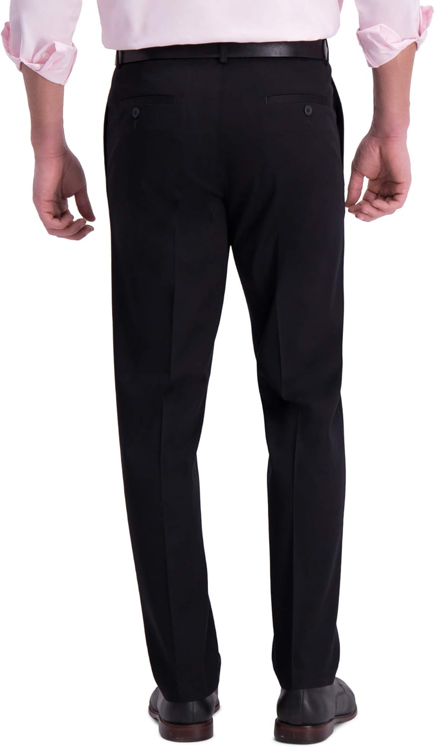 Haggar Men's Iron Free Premium Khaki Straight Fit Flat Front Pants - Image 3