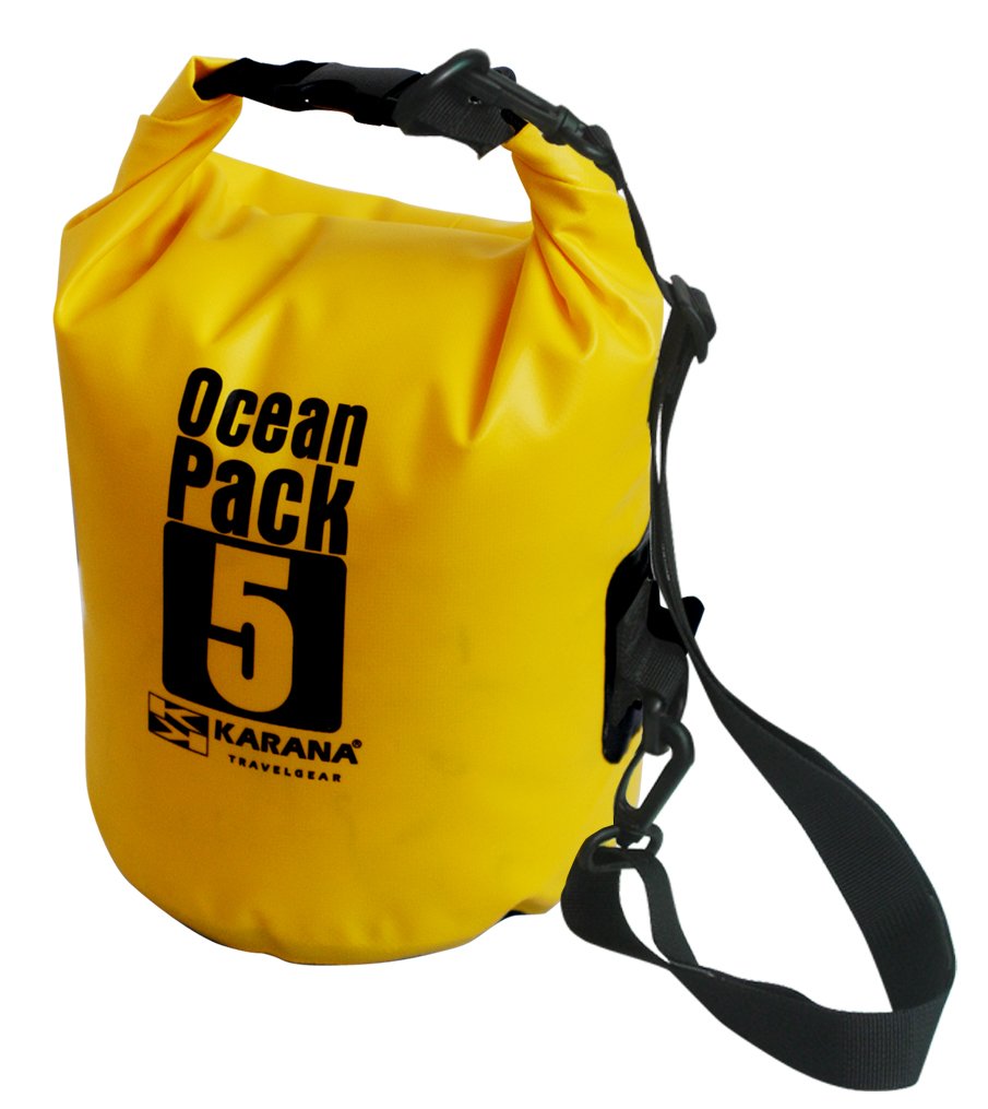 Karana Ocean Dry Pack Day Waterproof Travel Kayak Bag 5 Litre 5L Yellow