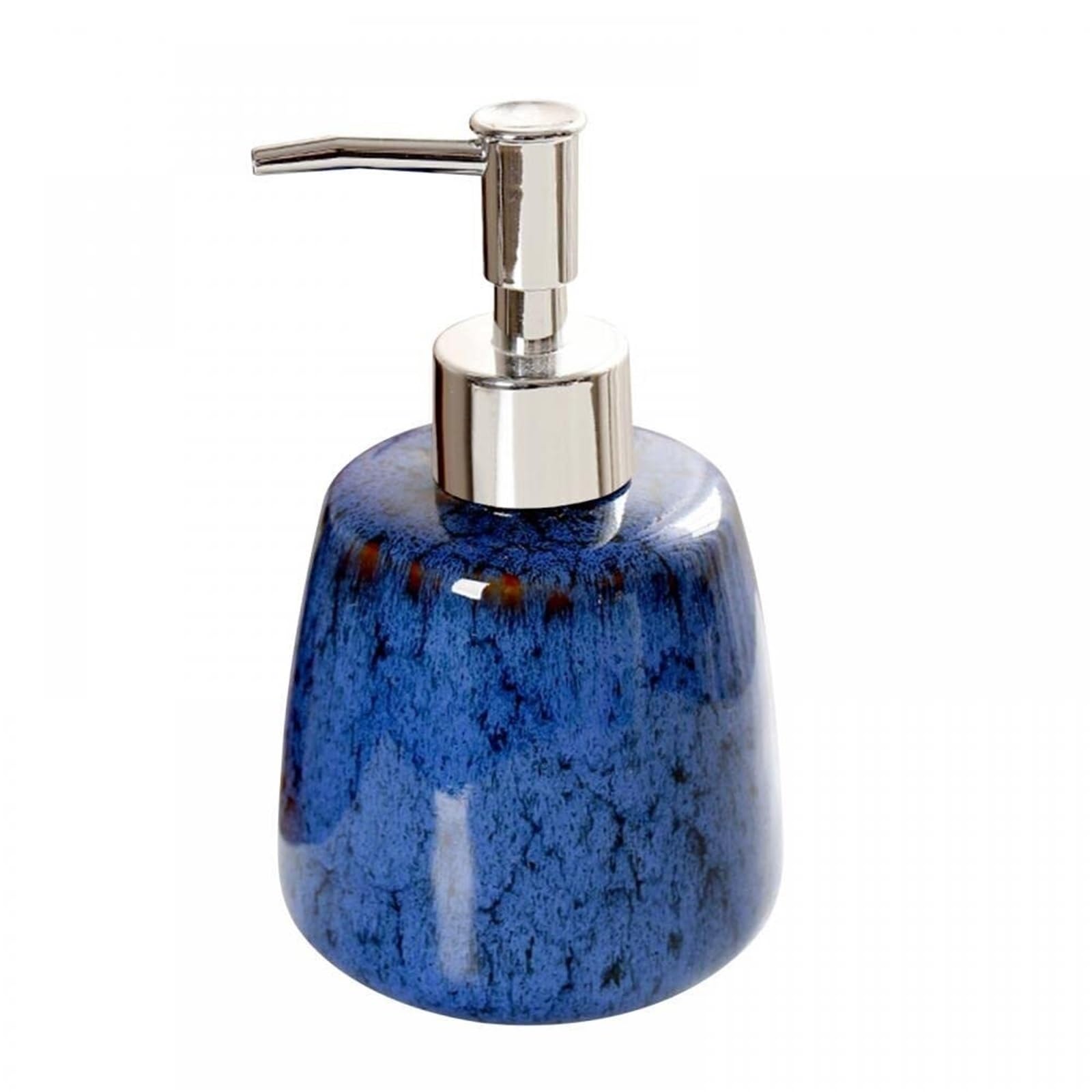 Hand Ceramic Hand Soap Dispenser Liquid Lotion Dish for Bathroom(Blue)