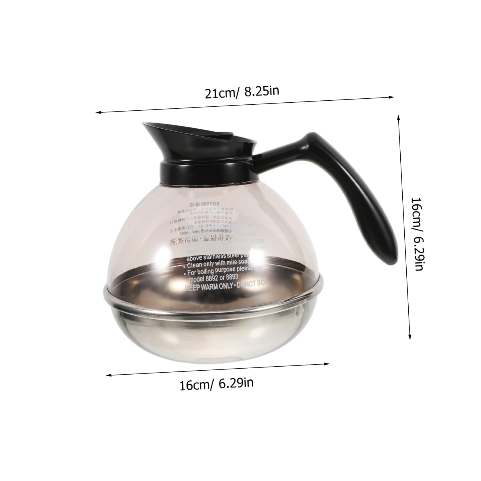 POPETPOP Stainless Pot for Stovetop Brewing Thermal Carafe Seamless Base Compatible Induction Cookers Versatile Kitchen Tool for Coffee