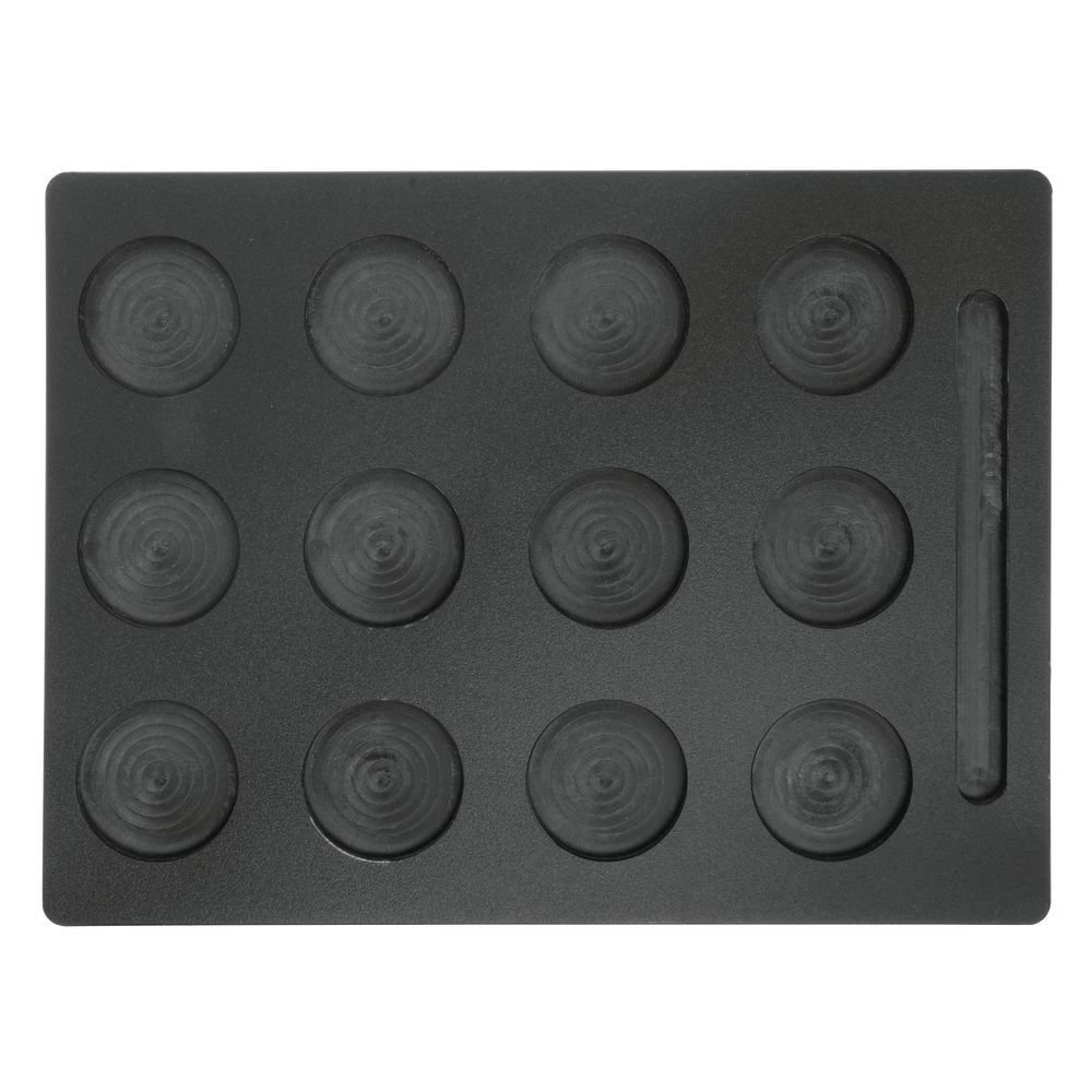 Cupcake Display Tray Black Plastic - 15 3/4" L x 11 3/4" W x 3/8" H by HUBERT – 15.8" x 11.8" x 0.4", Plastic, Black, Model HDPE12-2.5X1/4