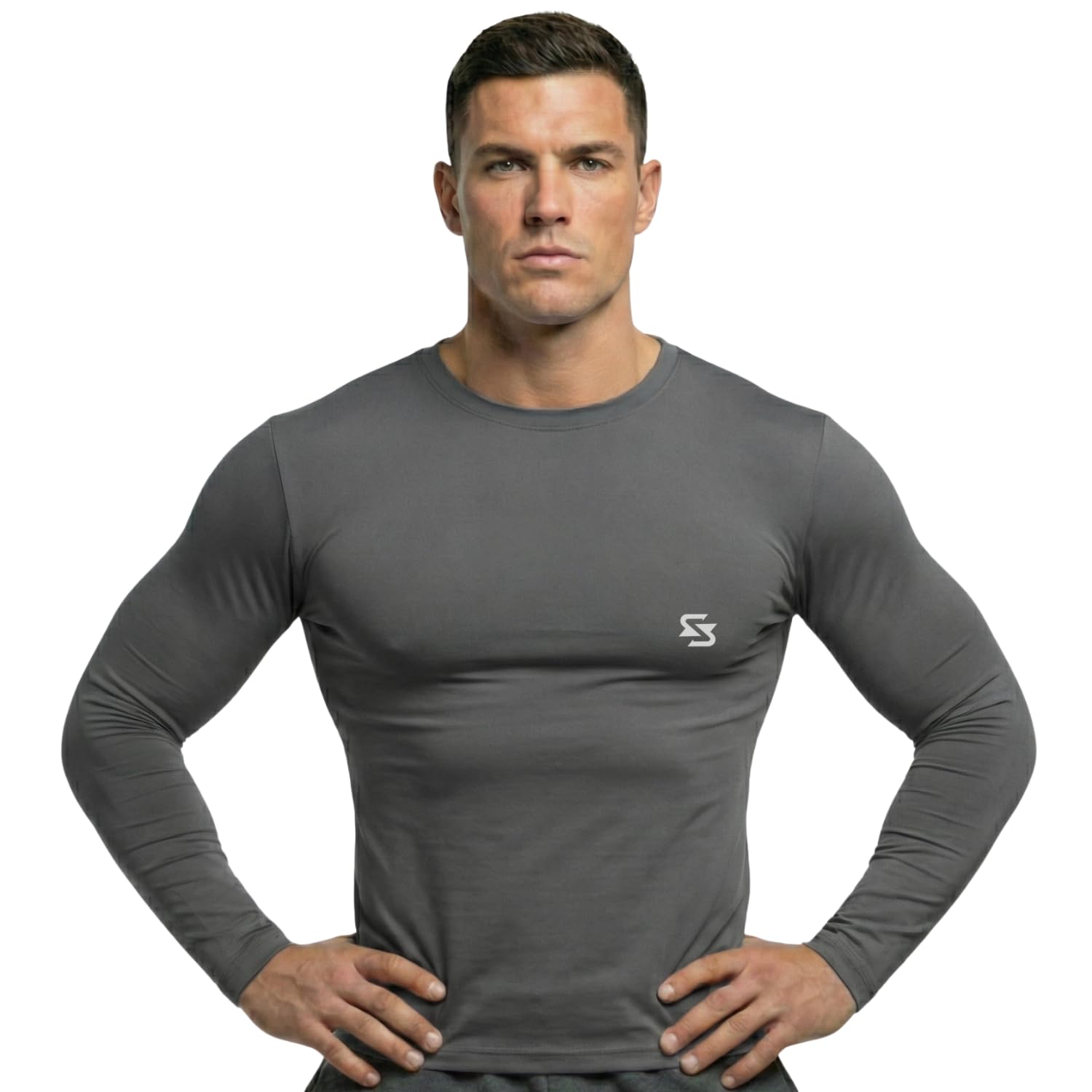sportinger Men's Compression Shirts Long Sleeve, Base-Layer Quick Dry Workout T Shirts Sports,Gym, Running T-Shirt-picture-29