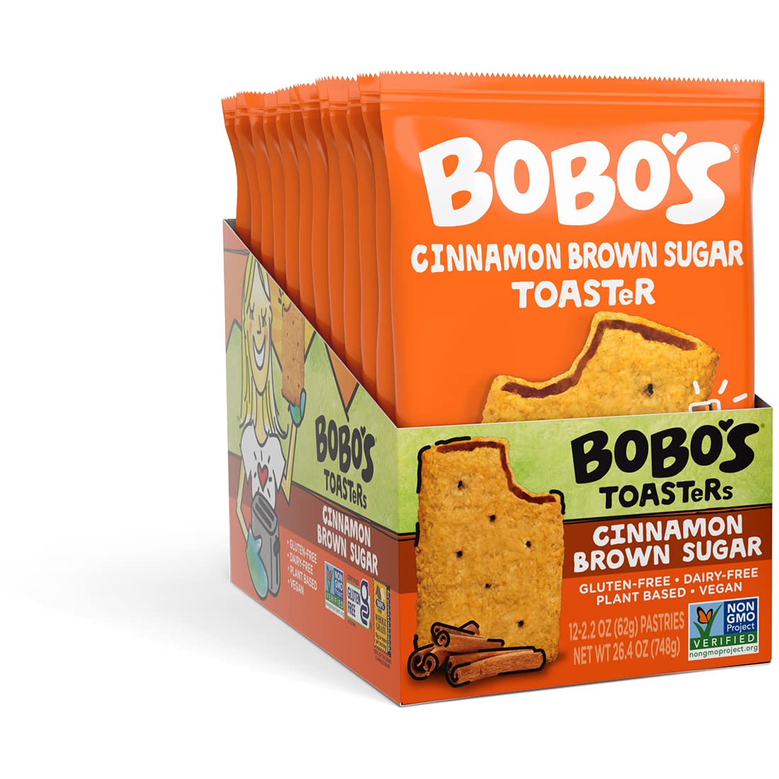 注目 Bobo's Oat Bars TOASTeR Pastry Blueberry Lemon Poppyseed, 12 Pack of