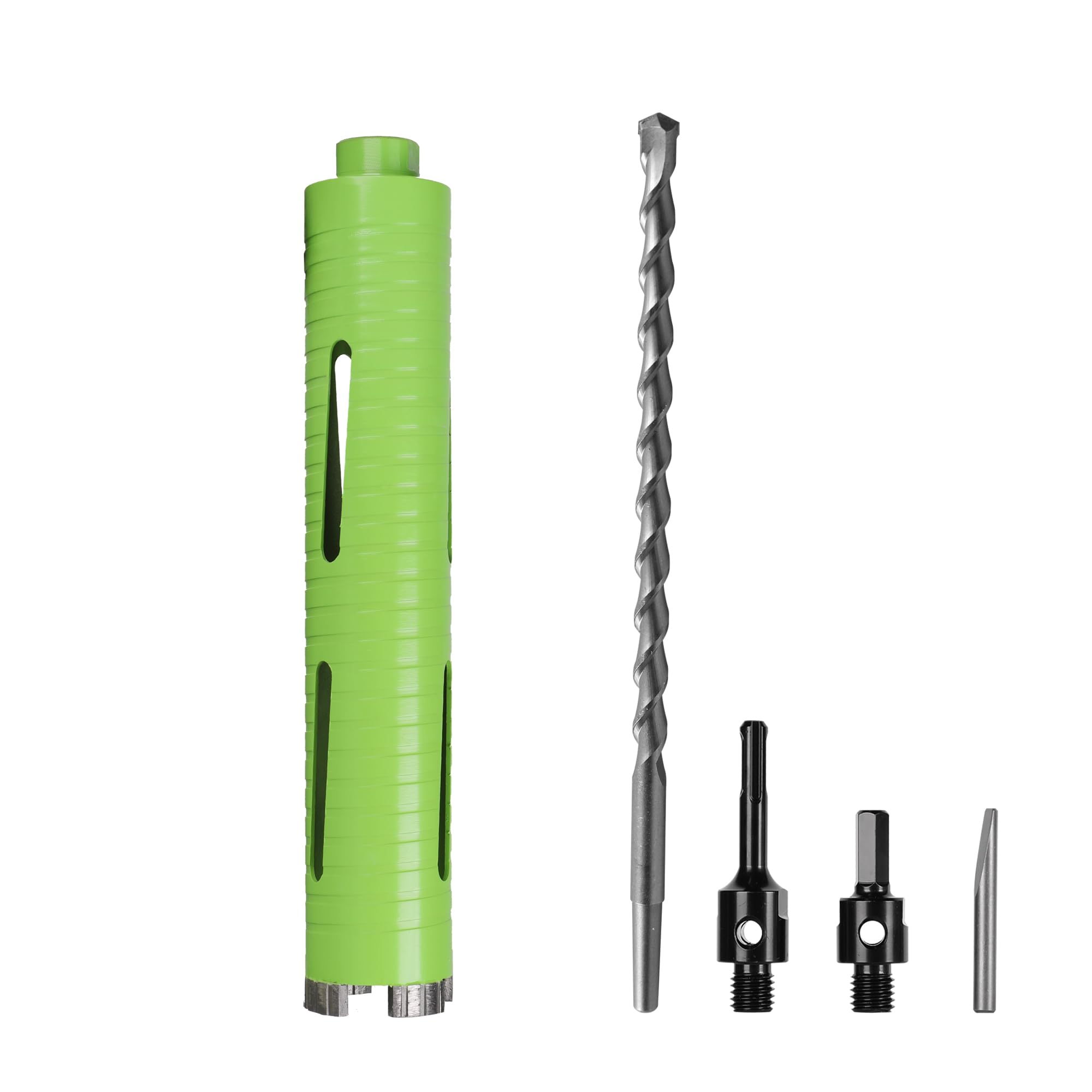 Dry Core Drill Bit Kit - 2.5" with Adapters -18