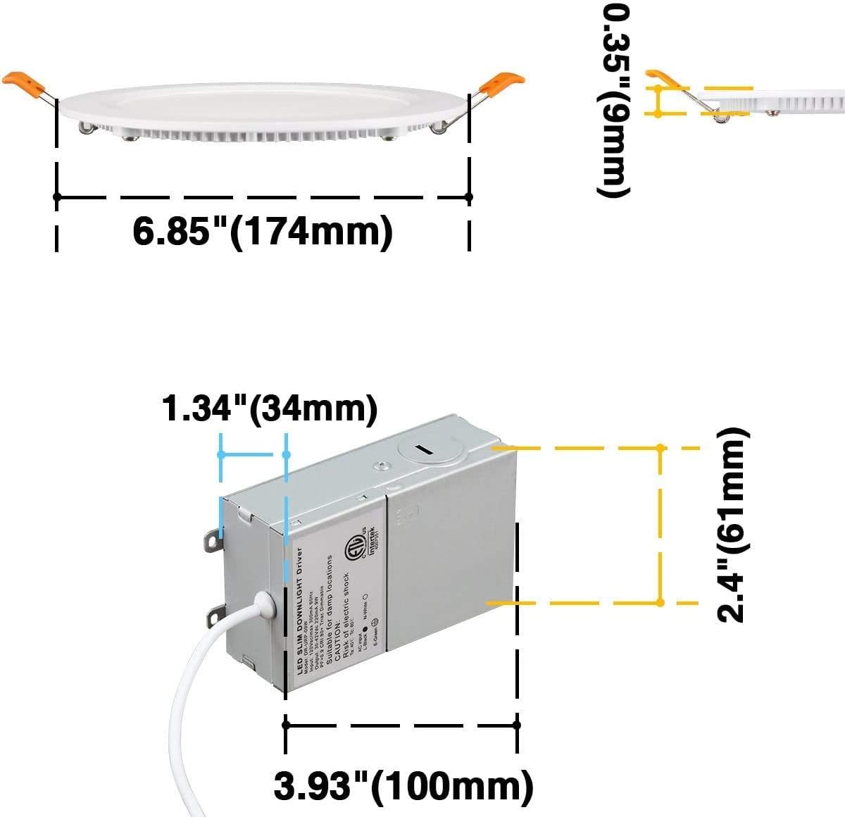Exclusive Discount 60% Price Led Ceiling Light,Led Recessed Lighting,,6 Inch Led Recessed Light,Ultra-Thin,12W 100W Eqv,1050LM High Brightness,90CRI 3000K Warm White,Canless Led Recessed Light 6 Inch Dimmable,ETL,12Pack