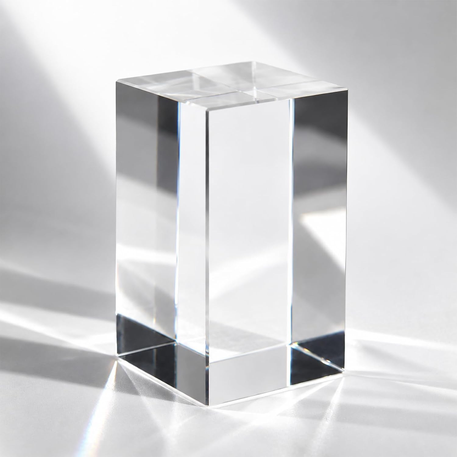 6-Pack K9 Crystal Blank Blocks for 2D & 3D Laser Engraving, 1.97 x 1.97 x 3.15 Inches Clear Glass Cubes for Subsurface Photo Gifts, Professional Grade Crystal Blanks for DIY Custom Awards & Keepsakes