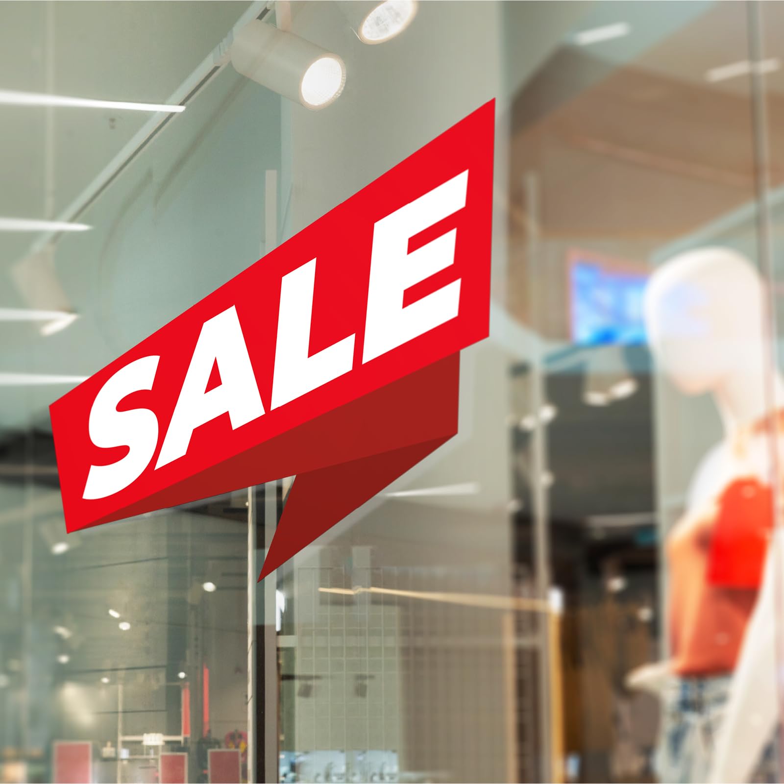 Primus Print 10 x Fensteraufkleber Aufkleber Schriftzug - für Ihren Store, Büro, Laden, Lager, Geschäft, Einzelhandel - Ausverkauf Neueröffnung Sale Umzug (Sale, 10er Set)
