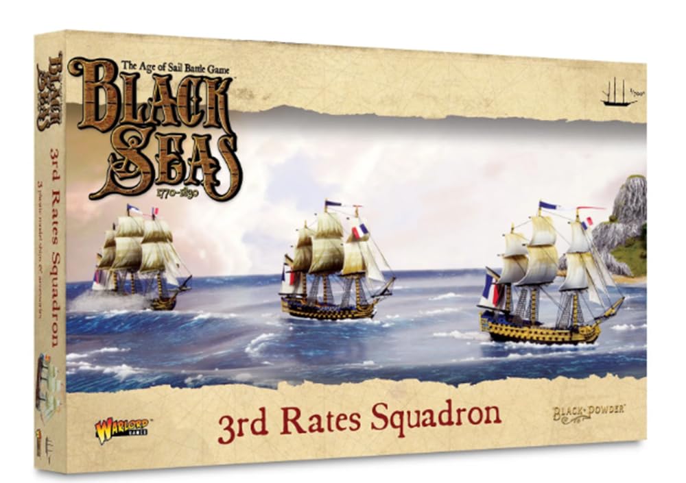 Warlord Black Seas The Age of Sail 3rd Rates Squadron Game - Role Playing Strategy Board Games for Adults, Table Top Age of Sail Strategic Wargaming Kit - Tabletop Military History RPG with Terrain