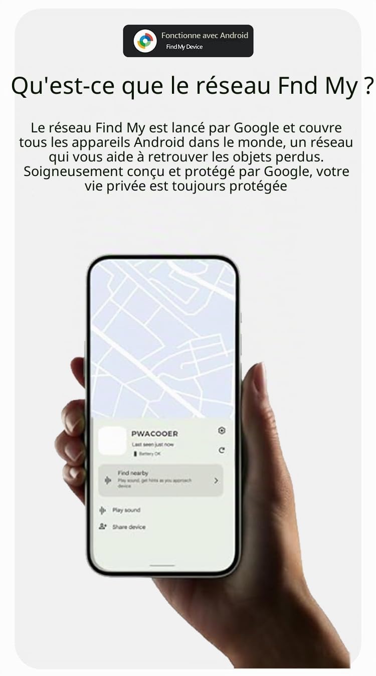 Comfexia Traceur GPS sans Abonnement,Compatible Android & iOS