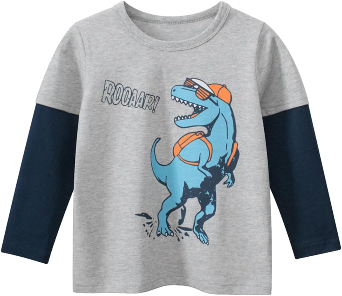Gfqlong Toddler Boys Long Sleeve Dinosaur