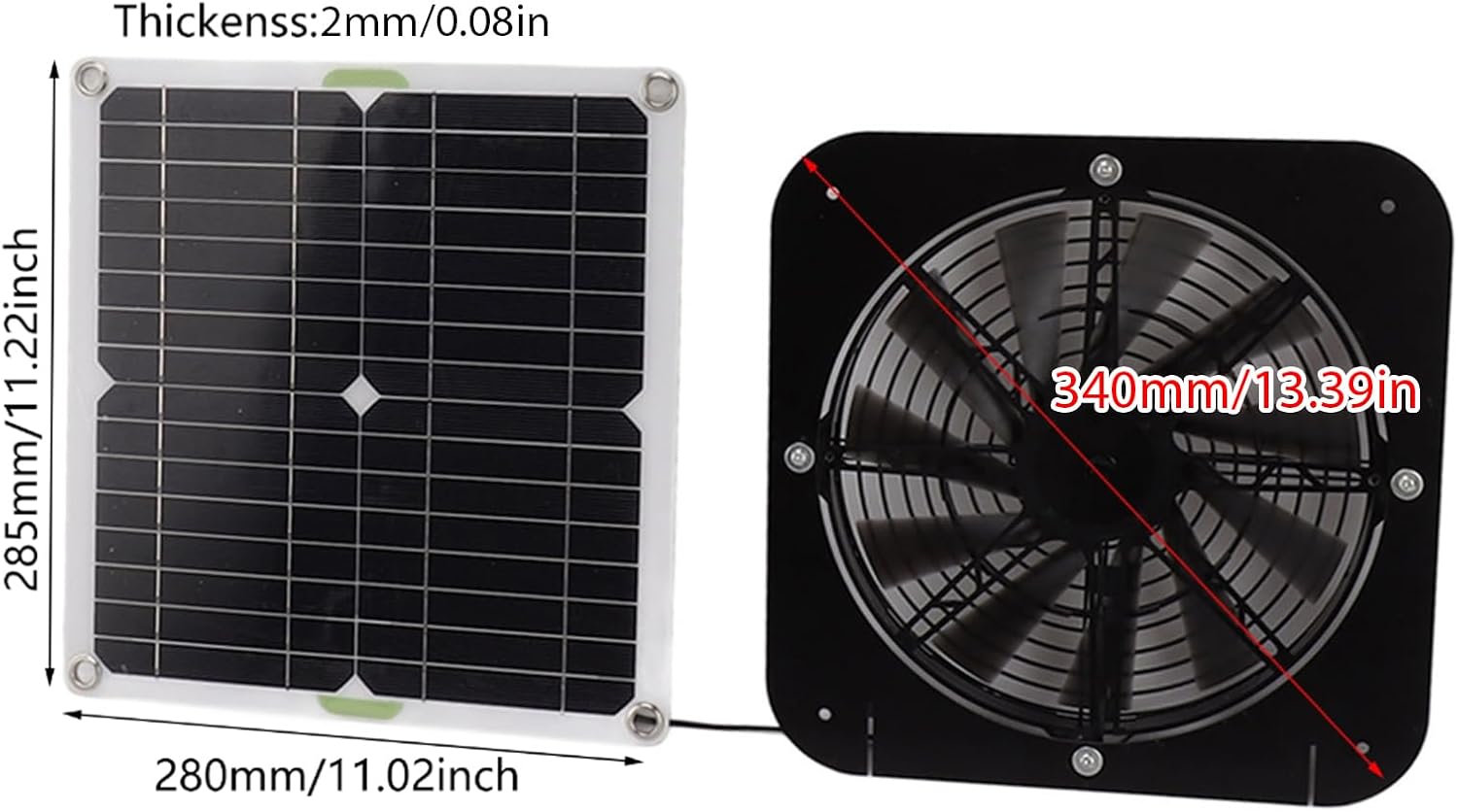 単結晶ソーラーソーラーパネルエキゾーストファン冷却換気換気ソリューショングリーンハウスと小屋小屋