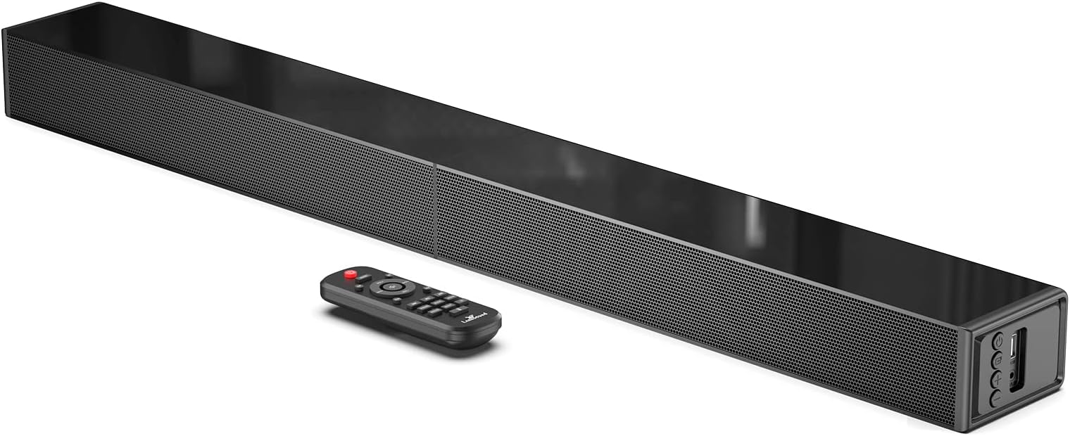 LARKSOUND Sound Bar for TV, Surround Sound System, TV Speaker Soundbar with Bluetooth/HDMI ARC/Optical/AUX/USB, 31 Inch