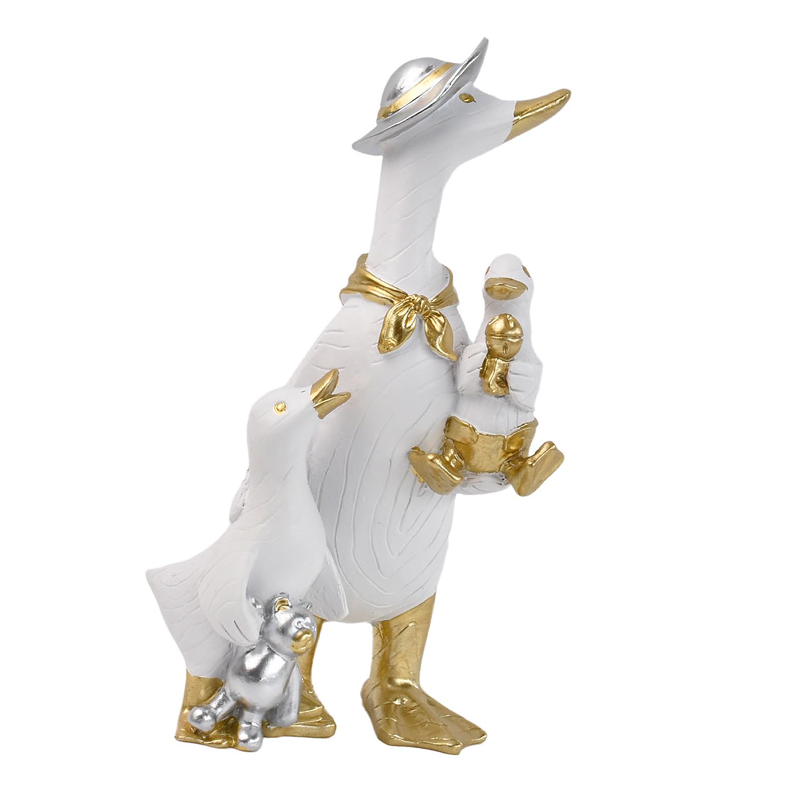 Bird Statue Home Decor Accent with Freestanding Placement, Avian Inspired Resin Display Piece for Mantel Table or Foyer Ducks Statues Animal Sculptures Ornament Ducks Figurine Bird Shelf Ornament Room