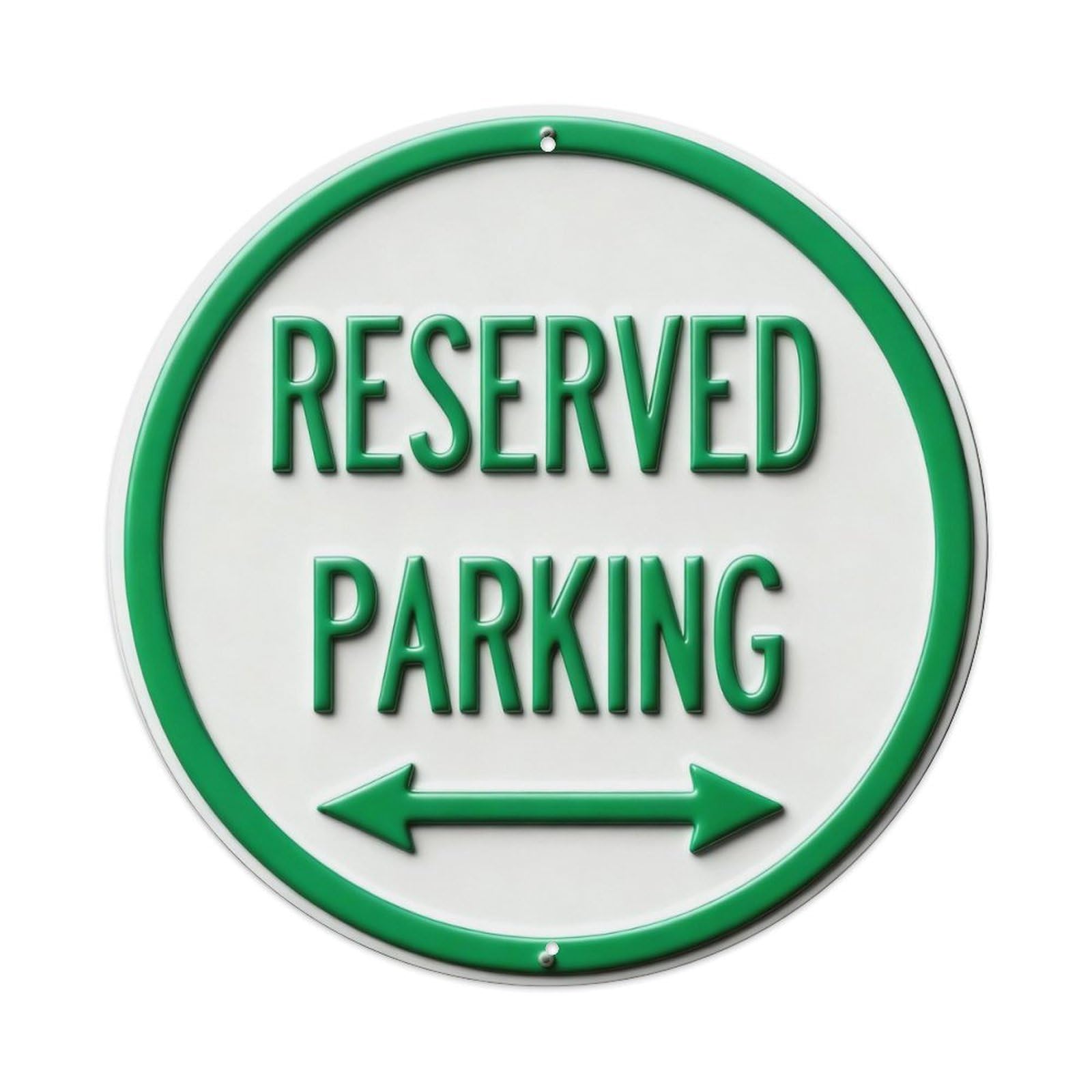 Reserved Parking Sign With Arrows Round Metal Tin Sign Vintage Wall Decor, Bar Garage Cafe Kitchen Home Wall Art Poster 8x8inches