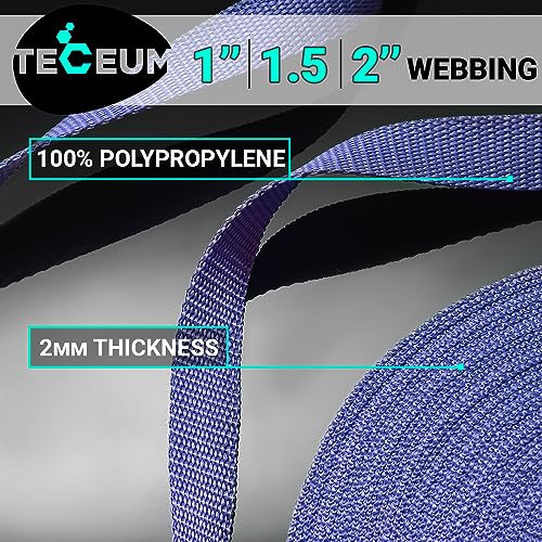Image of TECEUM 3 /4 inch & 5 /8 inch & 1 inch & 1.5 inch & 2 inch Webbing - 10 25 50 Yards - 40+ Colors - Heavy Duty 1 Inch 1.5 Inch 2 Inch Backpack Straps - Webbing for Outdoors Indoors Crafting DIY