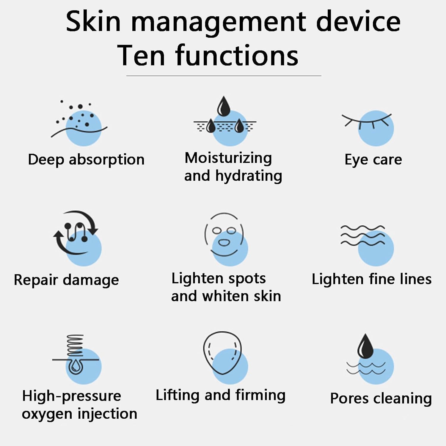 Máquina Hidráulica 10 En 1 Profesional Hydrafacial, Hidrodermoabrasión para Limpieza Profunda Exfoliante, Hidratante Facial con Pantalla LED,Dispositivo Aqua Rejuvenecimiento De Piel
