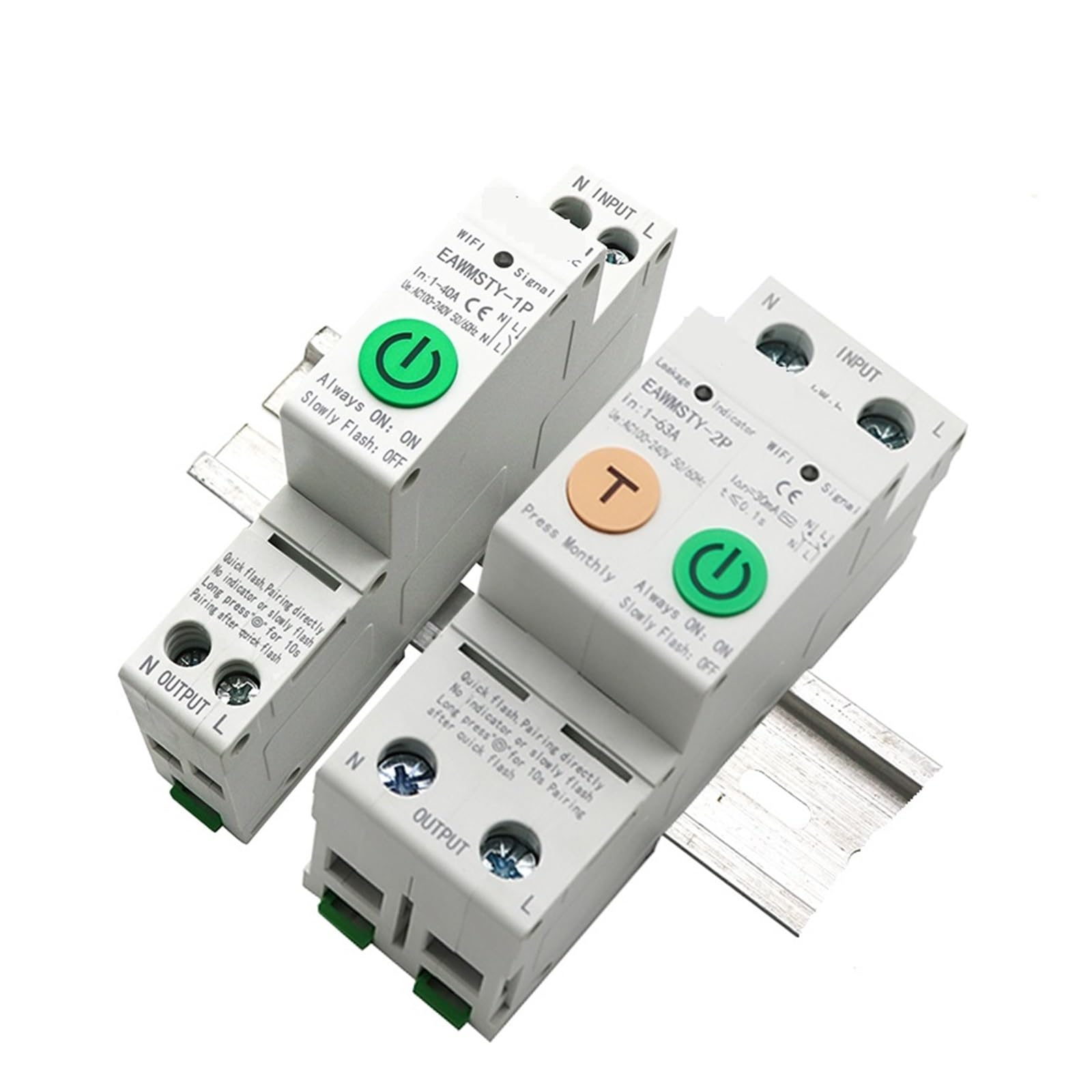 1P+N 2P Tuya Smart Circuit Breaker Energie Strom kWh Meter Timer Schalter Relais Voltmeter Strom Leckage Schutz für Zuhause(1-63A)