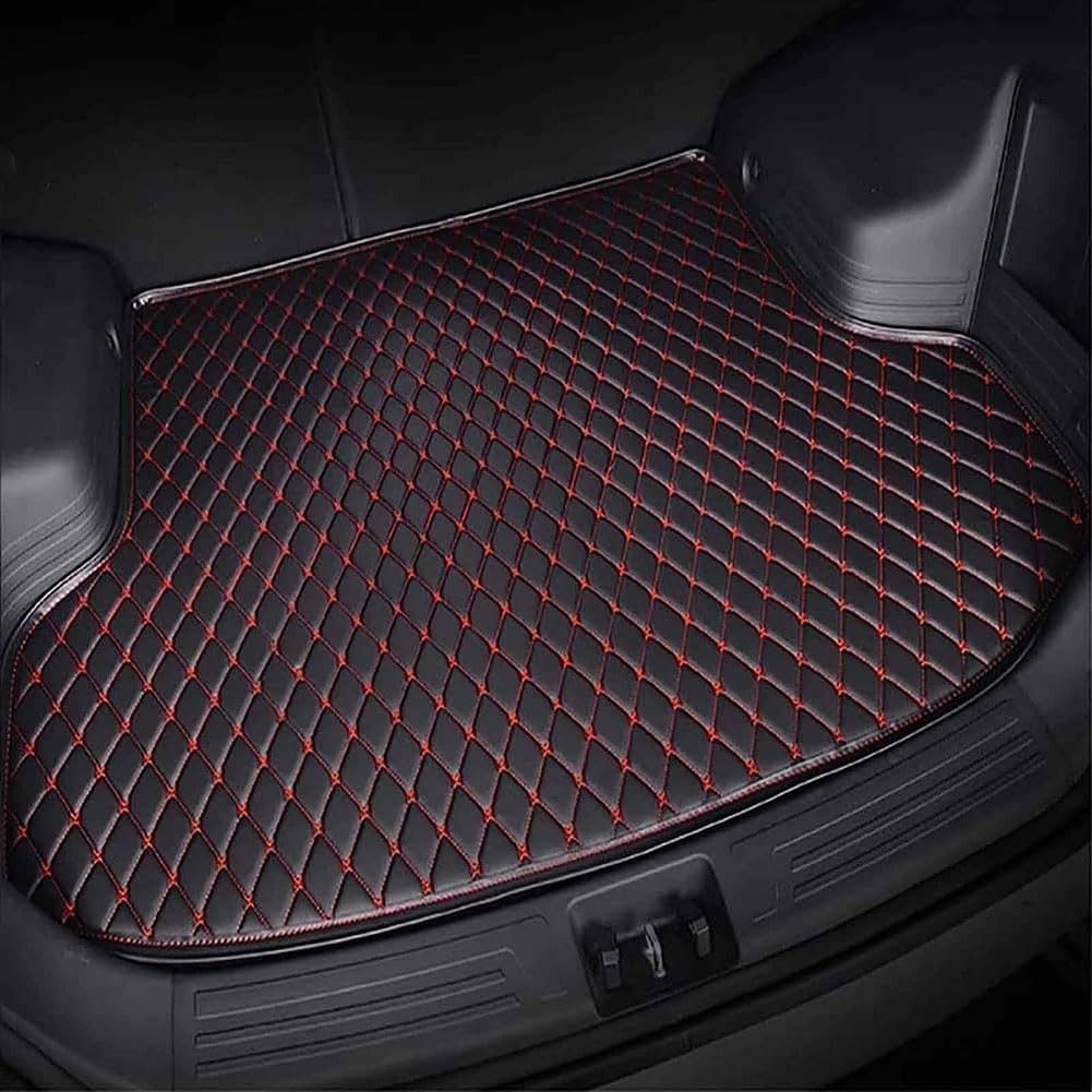 Dqsz C/Black-Red Ar Leather Boot Liner For Vw Tiguan R Line Edition 2020-2024, Rear Argo Tray Trunk Arpets Protetor Pads Mats Anti-Srath Anti-Slip Waterproof Pad Aessories,-Normal