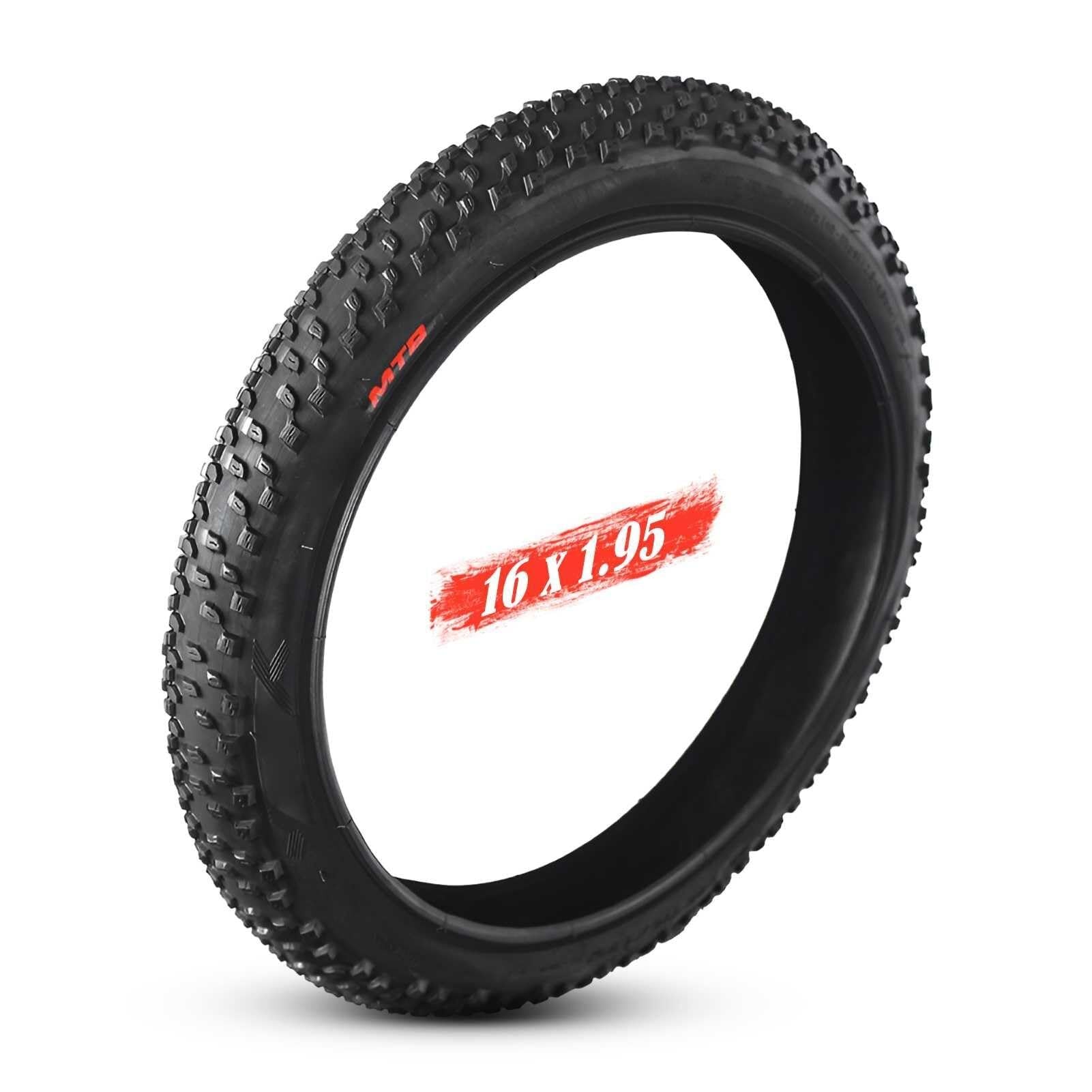 16x1.95 Opona Rowerowa Odporna na Przebicia i Gotowa do Tubeless | Opona All-Terrain dla Rowerów Górskich i Miejskich z Wzmocnionymi Ścianami i Wzorem Blokowym dla Trwałości i Przyczepności(1PC)