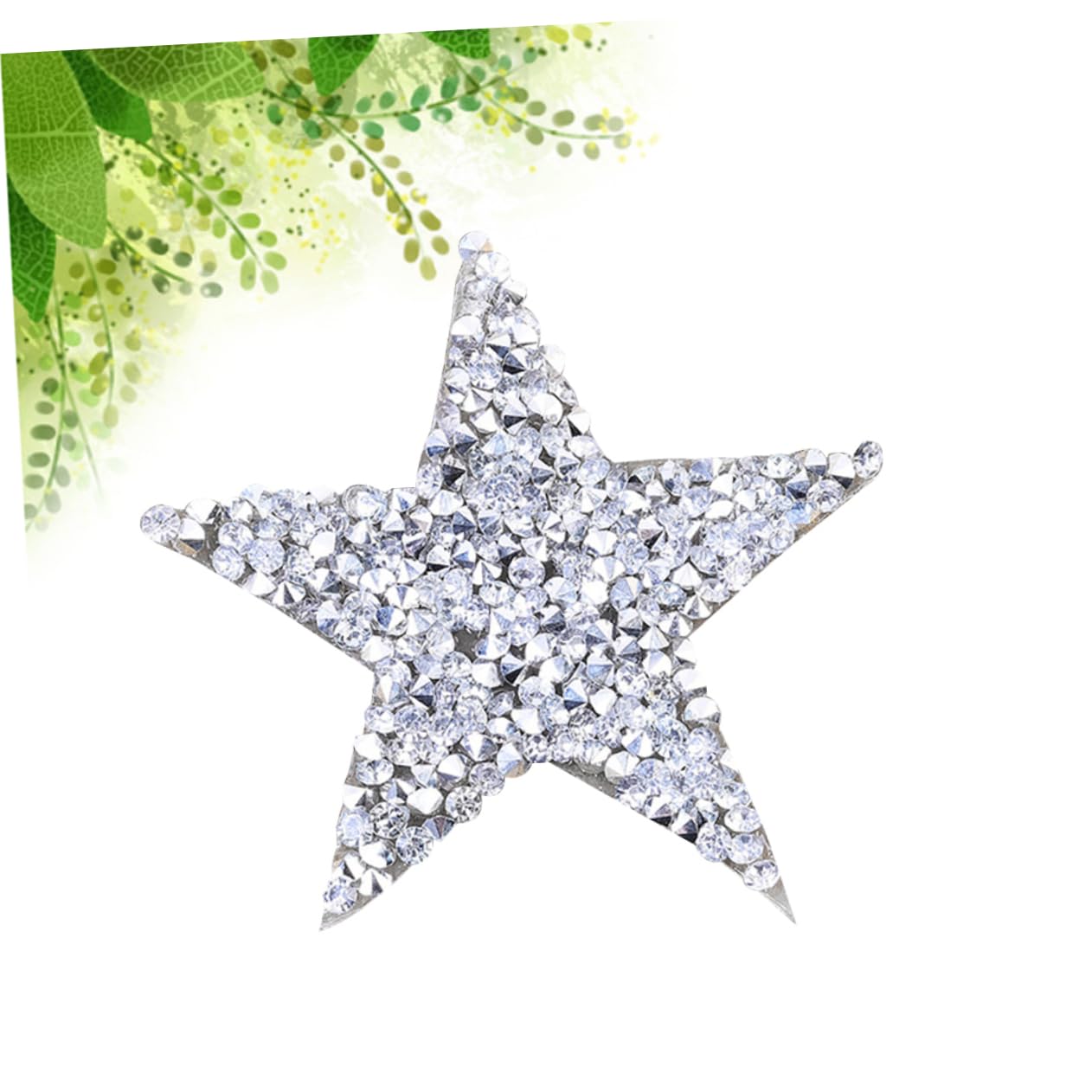 SHINEOFI 48piezas Parches De Tela Brillantes De Estrella Pack Para Ropa Infantil y Femenina Plateado Para Decorar y Reparar Prendas Bolsos y Sombreros