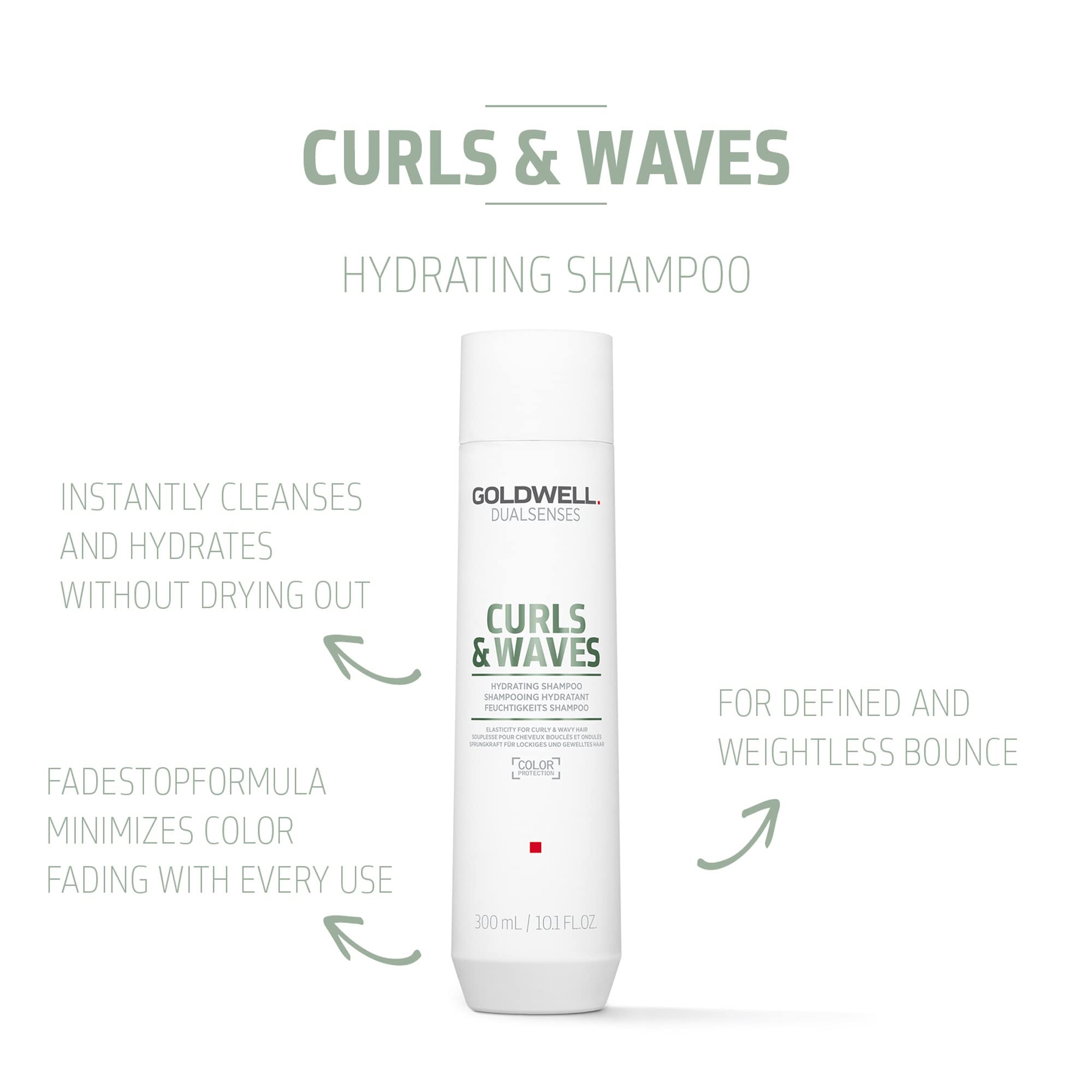Goldwell Dualsenses Curls & Waves Hydrating Shampoo 300mL, 10.1 Oz (Pack of 1)