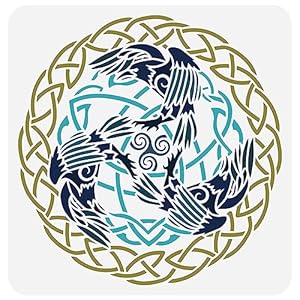 Fingerinspire Celtic Raven Schablone 30x30 cm