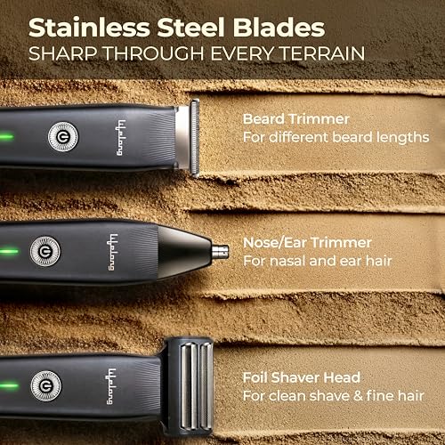 Image of Lifelong Beard Trimmer for Man | Trimmer Men Beard |Cordless Rechargeable Waterproof Skin Friendly All in One Grooming Kit for Beard, Nose, Hair, Body |Shaving Machine with 3Combs, TypeC, 2Hr Runtime