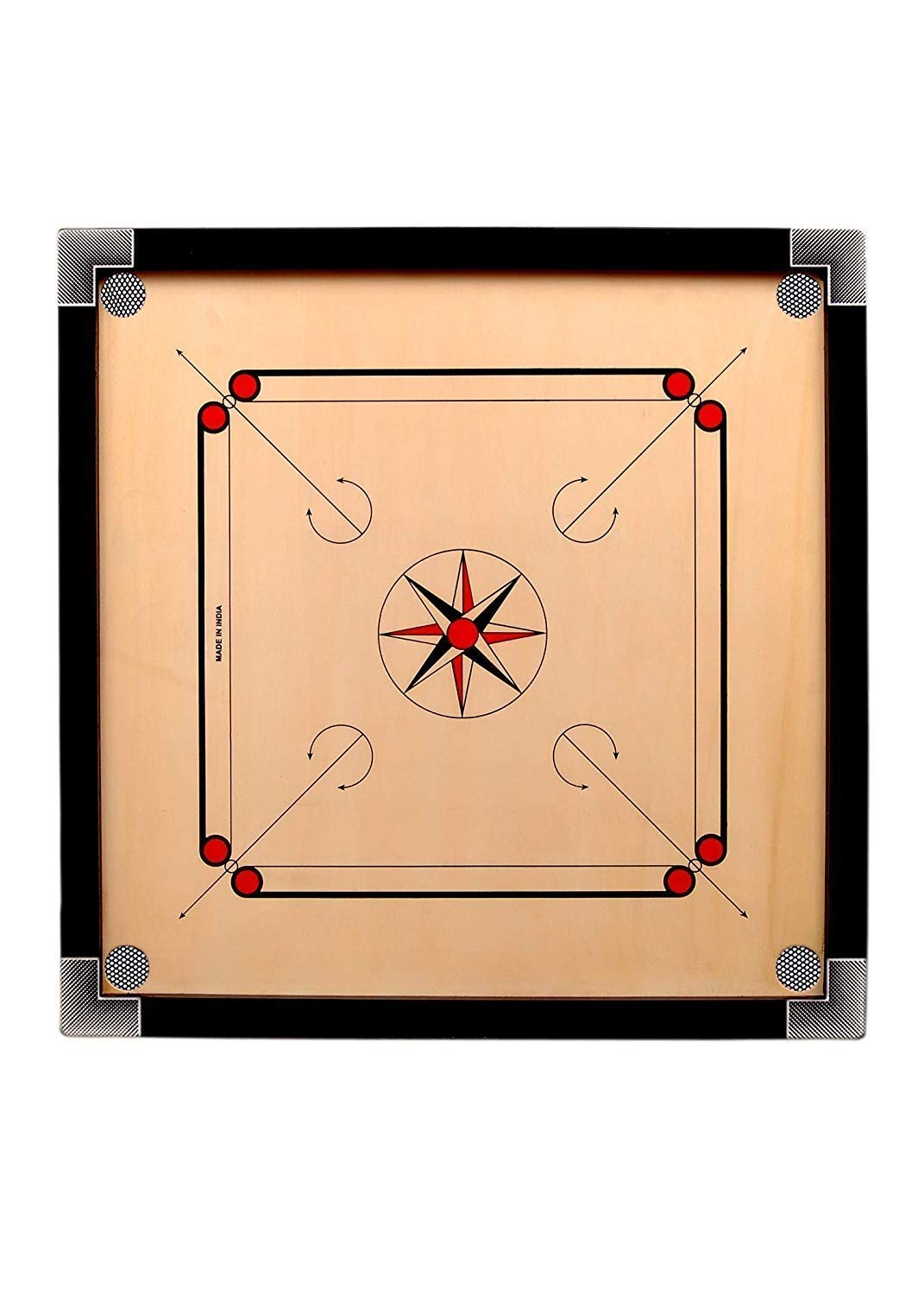 Wooden Carrom Board with Cut Pockets, Coins, Striker and Powder (26-inch),for 3 years and up (B09RM248TK) Amazon Price History, Amazon Price Tracker
