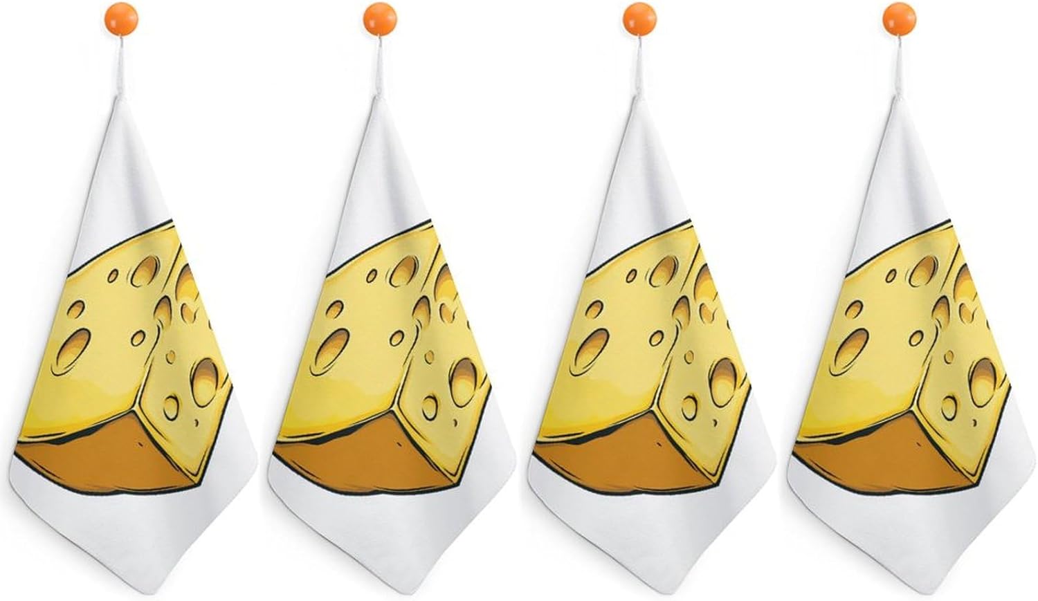 Cheese Towel Hand Towels Decorative Towel for Bathroom Kitchen Shower Gym 4PCS