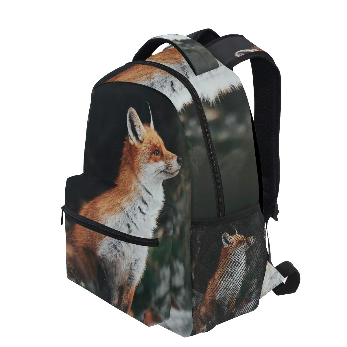 Mnsruu Beau Sac à Dos d'école de Renard Rouge pour Le Sac de Voyage de Sac de Voyage d'enfants de Filles de garçons, Taille unique