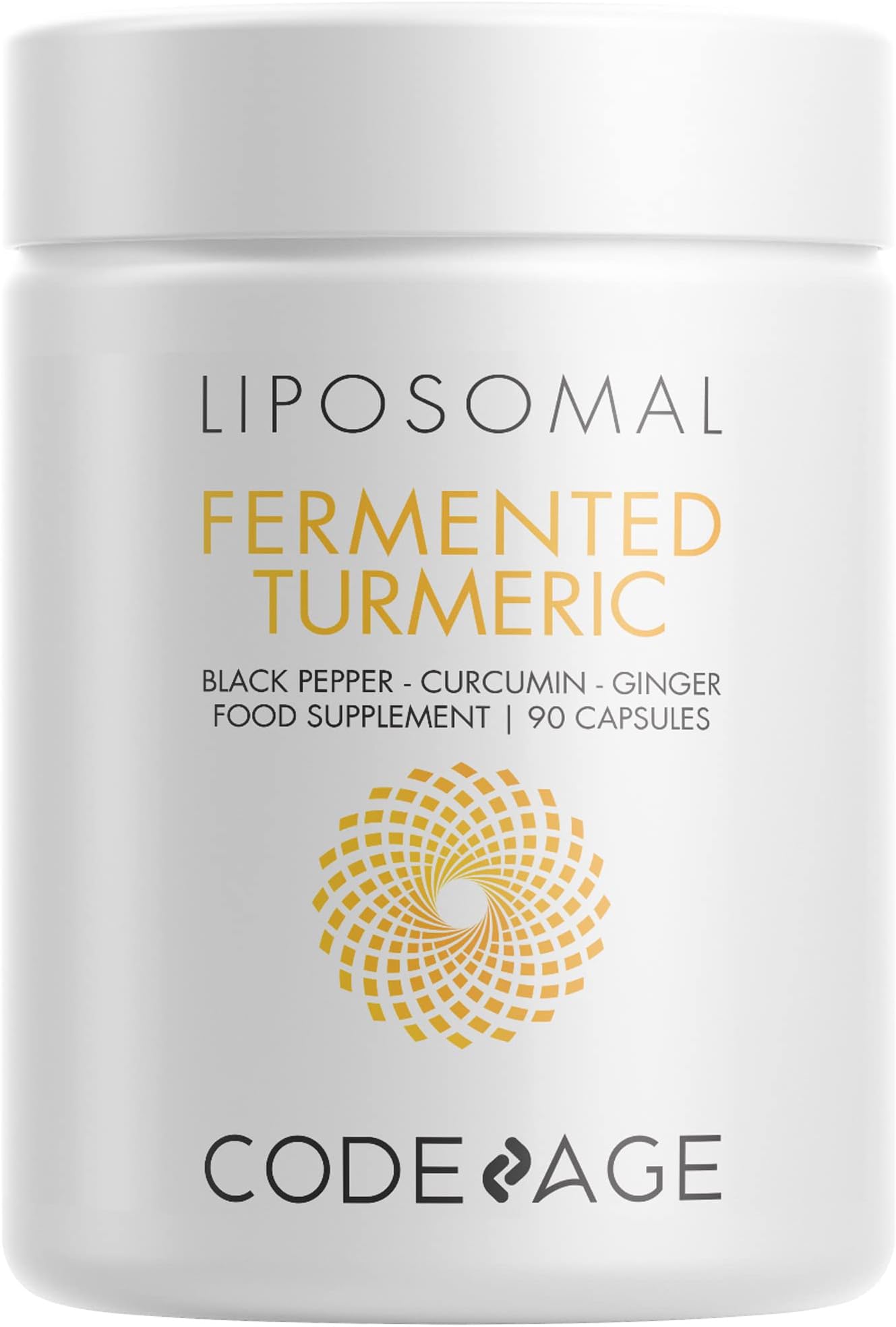 Fermented Turmeric with Essential Oils + Digestive Bitters + Adaptogenic Herbs for Improved Absorption, Joint Support, Stress Relief Supplement, Turmeric Curcumin, 90 Capsules